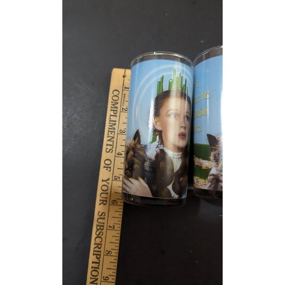 Wizard Of Oz Dorothy & Toto Glasses - 5.5" Tall - "Not In Kansas Anymore" - Picture 7 of 7
